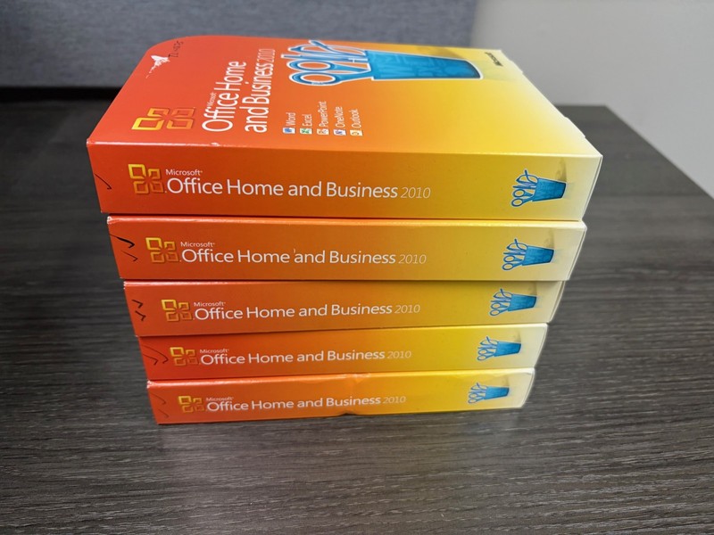 Lot of 5 – Microsoft Office Home and Business 2010 Full Version w/ Product Key