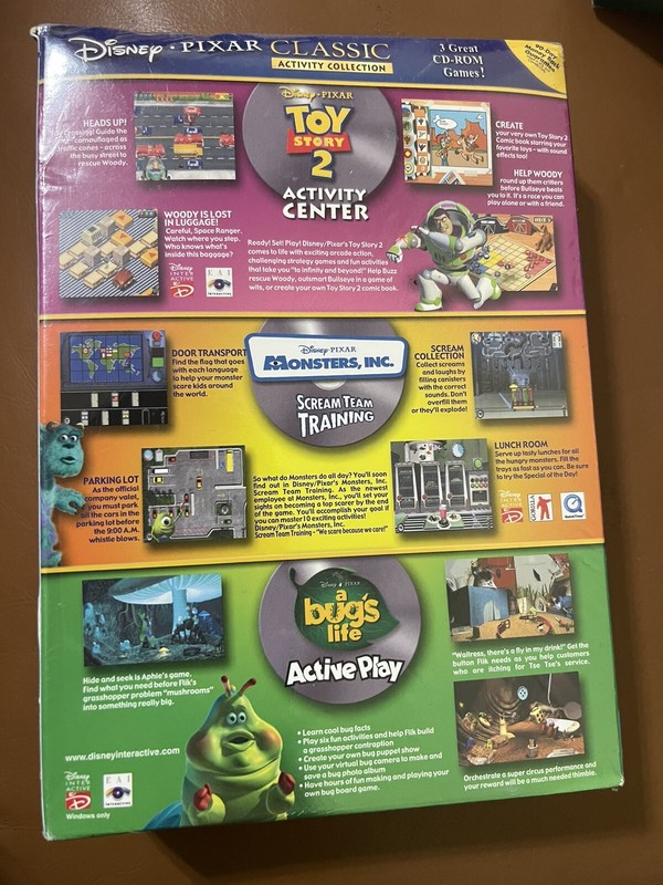 Disney Pixar Classic Activity Collection: 3 CD-ROM Games, unopened, shrink-wrap gallery