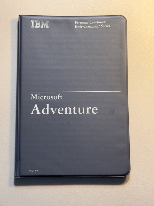 Vintage Microsoft Adventure IBM PC Game 1981 Vinyl Folder Tested Works!