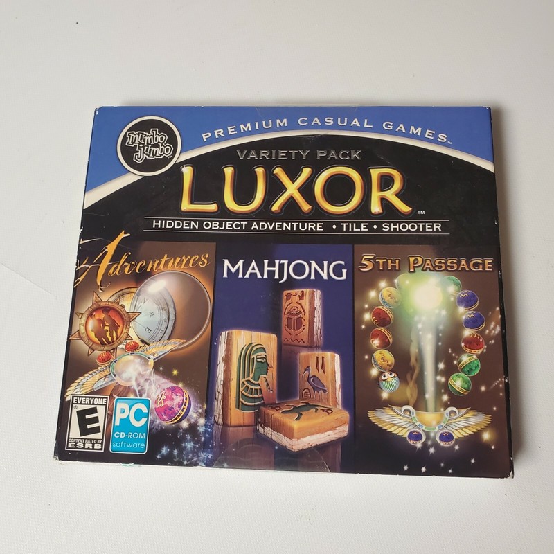 NEW LUXOR Variety Pack Adventures Mahjong 5th Passage CD Rom Video Game Shooter gallery