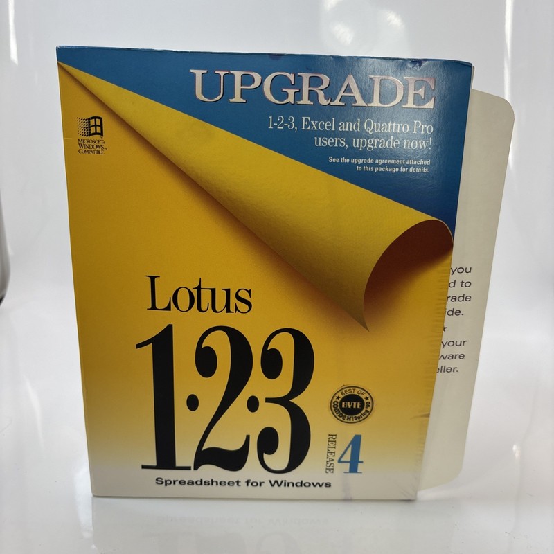 Lotus 1-2-3 Spreadsheet Release 4 Upgrade Vintage Software Disks Sealed 1993