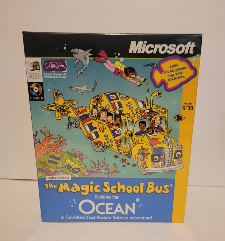 Microsoft The Magic School Bus Cd Rom Explores The Ocean X03-49998