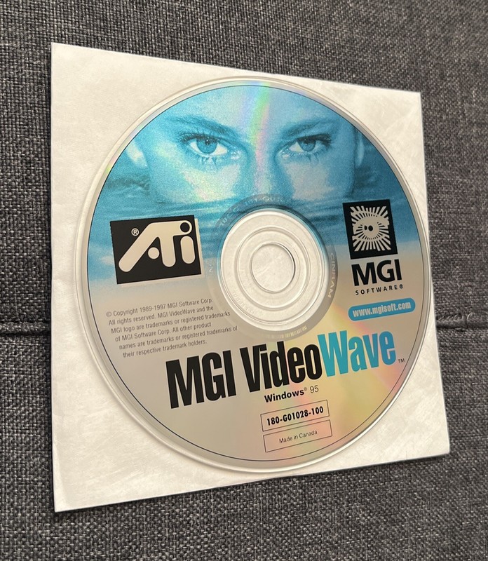 MGI VideoWave Windows ATI 180-G01028-100 PC Computer Program Software