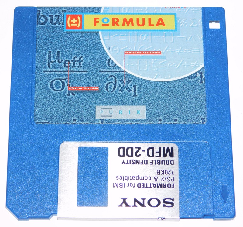 Purix Formula Formelsetzen WYSIWYG Formeln Atari ST 3,5″ DD Diskette Floppy Disk