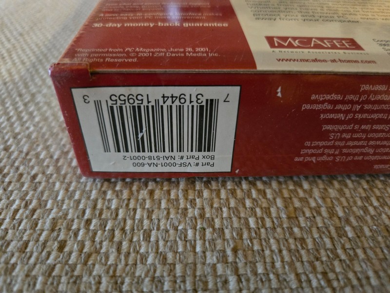 Mcafee Virus Scan Professional 6.0 2001 Vintage NEW Sealed gallery