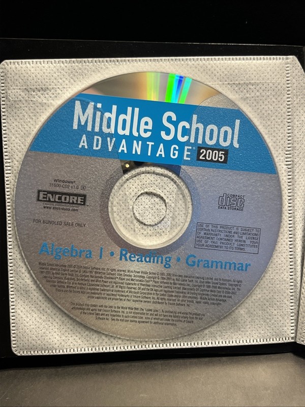 6 Middle School Advantage 2005 PC Windows Home School Help MATH Vocabulary +++ gallery