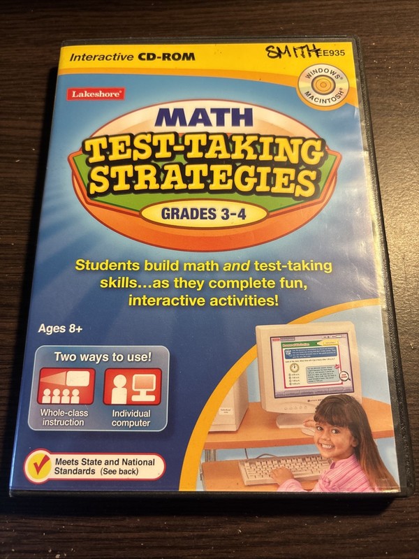 Math: Test-Taking Strategies (2008) CD-ROM – Lakeshore – Grades 3-4 Education