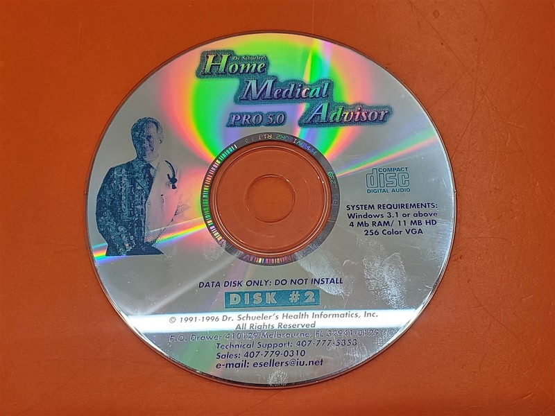 ⭐️⭐️⭐️⭐️⭐️ Dr. Schuelers Home Medical Advisor PRO 5.0 Disk #2 Disc Only