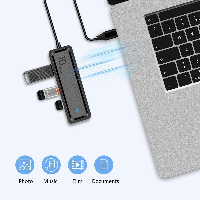 EASTBULL 4GB Small Flash Drives 5 Pack USB2.0 Mini USB Drive with a USB-C Ada... gallery