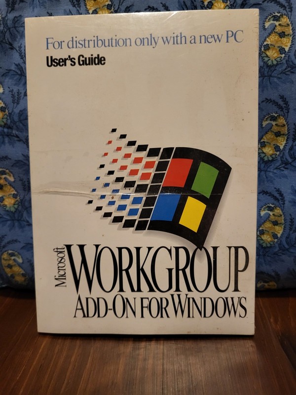 SEALED Microsoft Workgroup Add-On For Windows User’s Guide COA RARE
