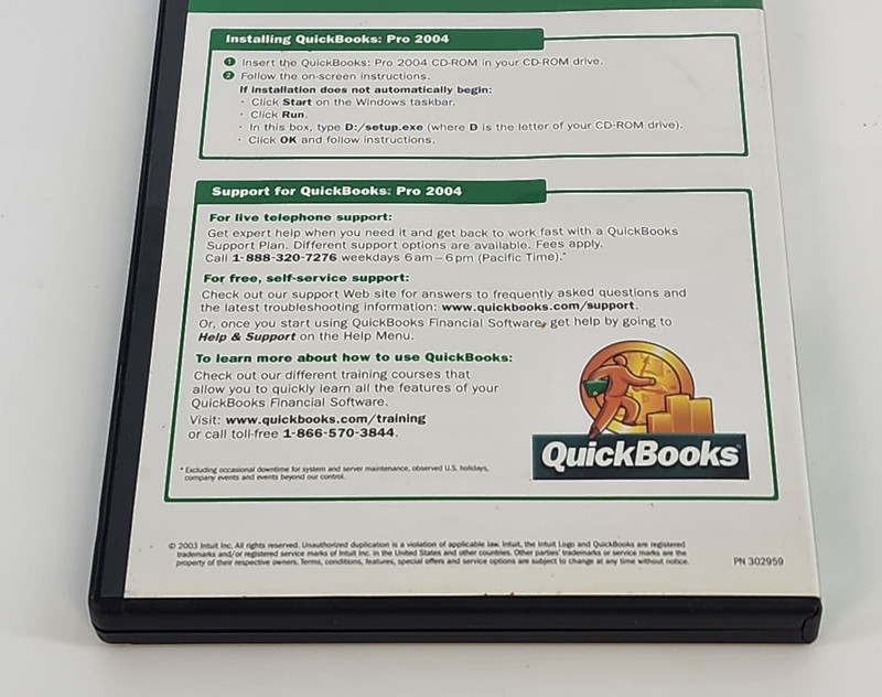 QuickBooks Pro 2004 Windows XP 2000 98 Financial Software CD Installation Key gallery