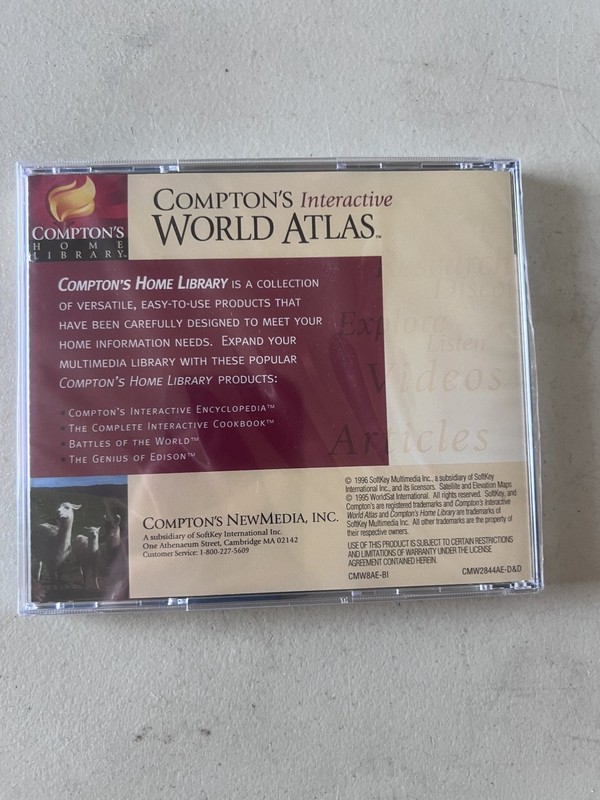 Compton's Interactive World Atlas Software CD-ROM 1997 Edition Sealed gallery