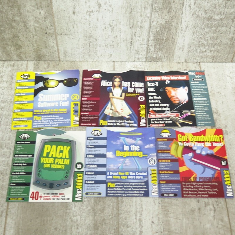 Lot of 6 Vintage MacAddict CD Roms 2000-2001