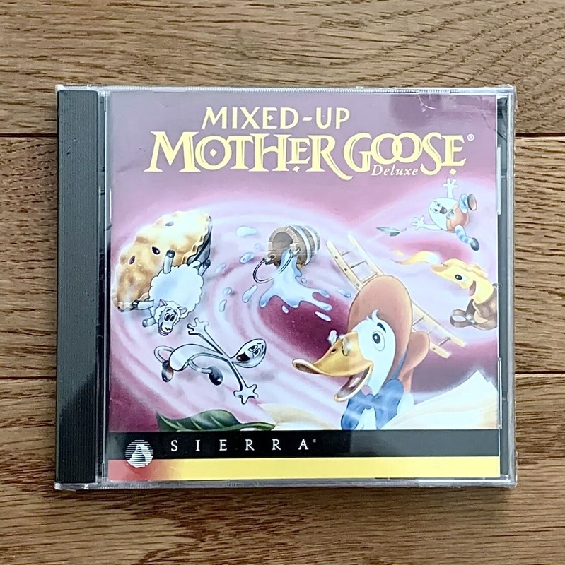 Mixed-Up Mother Goose Deluxe By SIERRA New in Original Sealed CD Case.