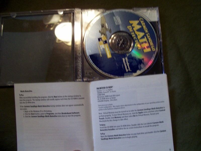 Broderbund Carmen Sandiego MATH DETECTIVE ACME Agent Handbook CD-ROM Ages 8-14 gallery
