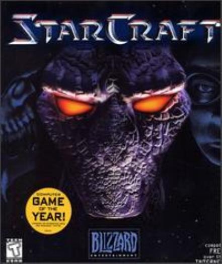StarCraft 1 PC CD control 3 alien races, planet combat war space strategy game