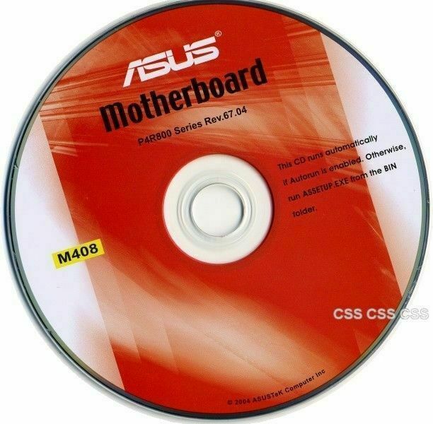 ASUS Motherboard P4R800 Series Rev.67.04 M408 Drivers Software Installation CD