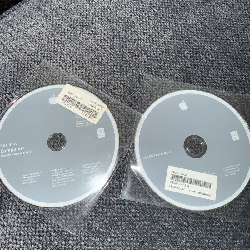 Mac Pro OS X Install Disc 1 & 2 Version 10.4.8 OEM