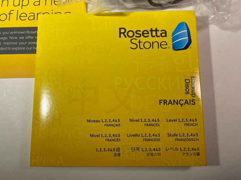 Rosetta Stone V4 2014 French Level 1-5 CD-Rom Set for PC or Mac Complete Good gallery