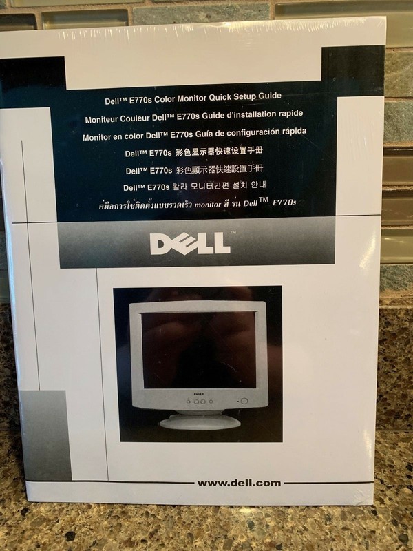 Dell E770s Color Monitor Quick Setup Guide and Displays by Dell Disk SEALED