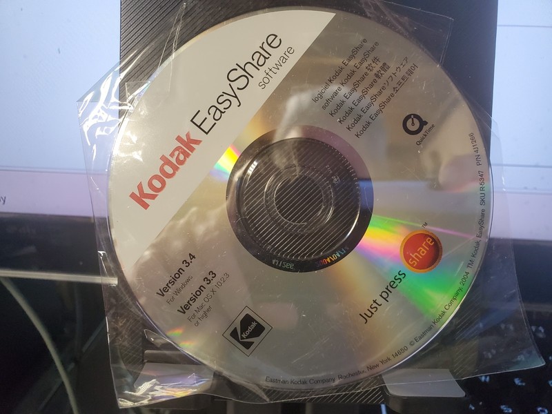 Kodak EasyShare Software Version 3.4 Disc CD Windows & Macintosh 3.3 /DISC ONLY