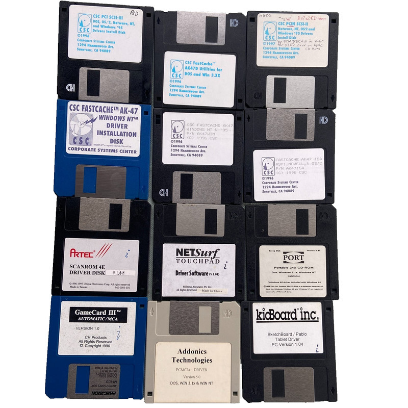 Vintage Software Drivers CSC FastCache SCSI GameCard III Artec NetSurf Touchpad