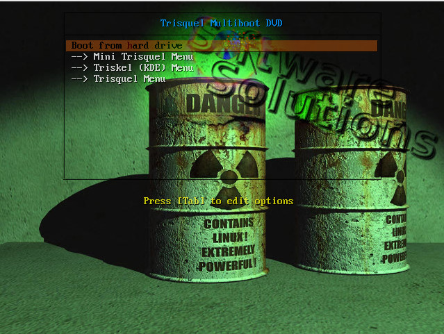 Trisquel Multiboot includes Main, Mini & KDE versions on a single DVD or USB