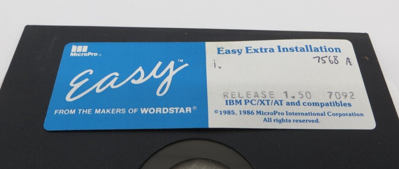 EASY Release 1.50 5.25" Floppy Disk IBM/PC/XT/AT Computer Software vtg gallery