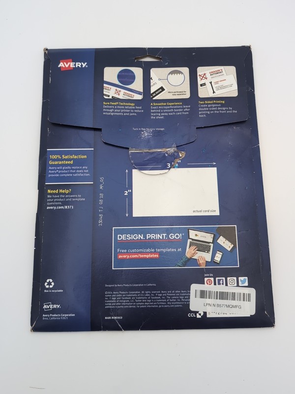 Avery 8371 Microperforated Business Cards (180 CRD, 10/SHT, 18 SHT/PK) gallery
