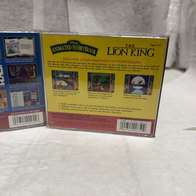 The Lion King 101 Dalmation Animated Storybook Disney Interactive CD Rom Windows gallery