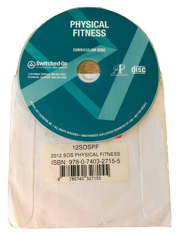 Alpha Omega Switched On Schoolhouse Physical Fitness Curriculum Disc 2012 Ed.