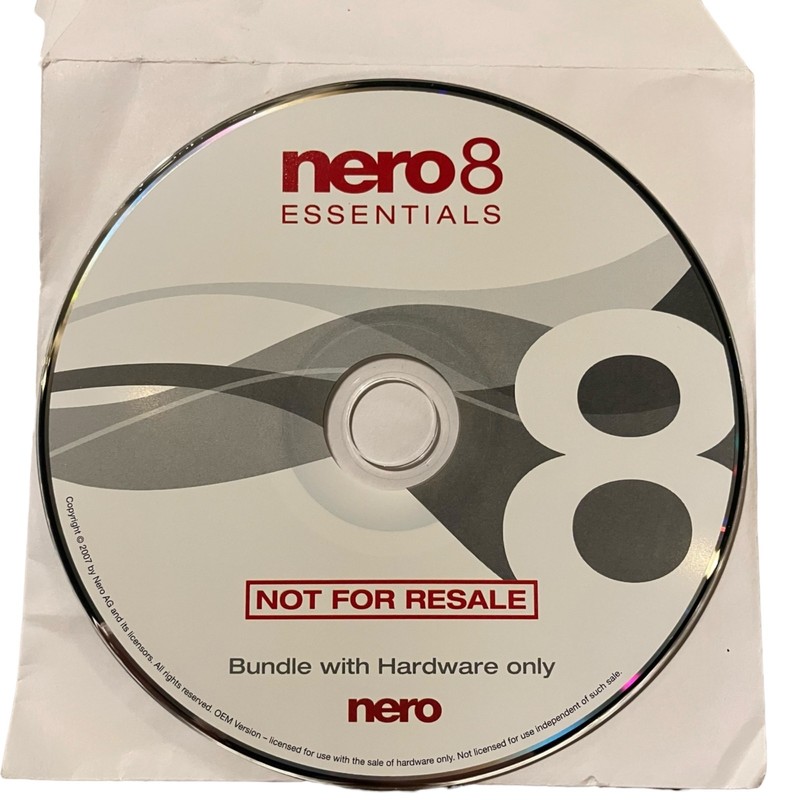 nero 8 Essentials Software Audio/Video Conversion – CD DVD Burning NEW