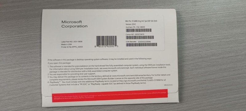 New Microsoft Windows 10 11 Pro 64bit English DVD Flash Drive In Sealed