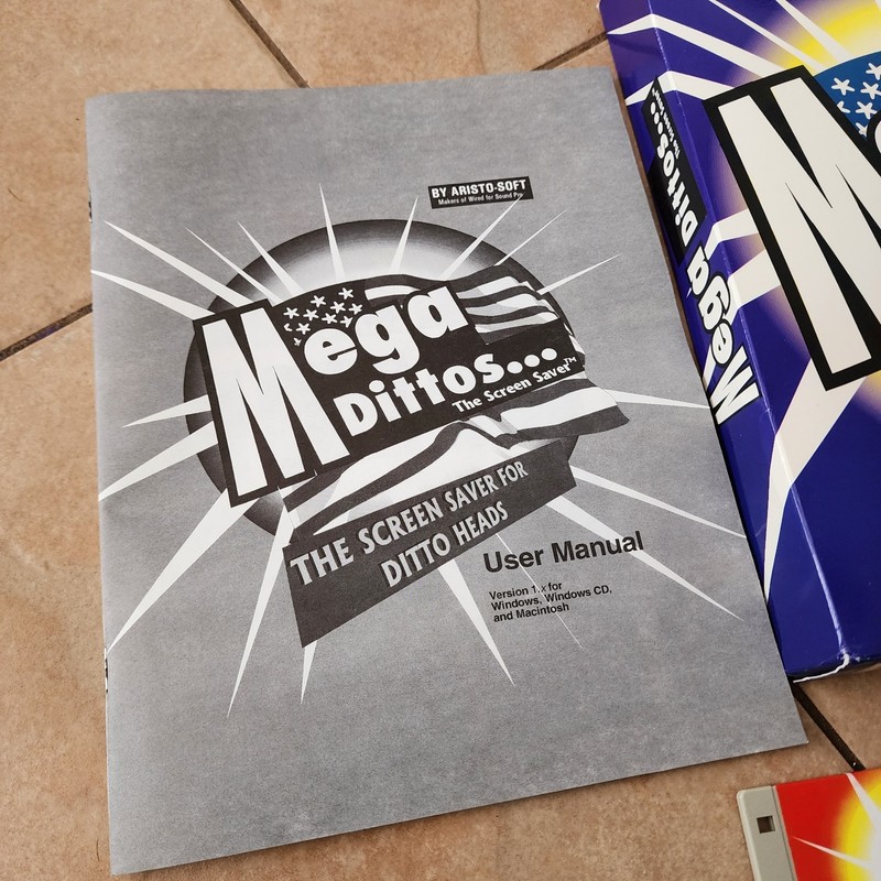 Vtg 1995 Aristo-soft "Mega Dittos" Screen Saver V 1 For Windows And Mac gallery