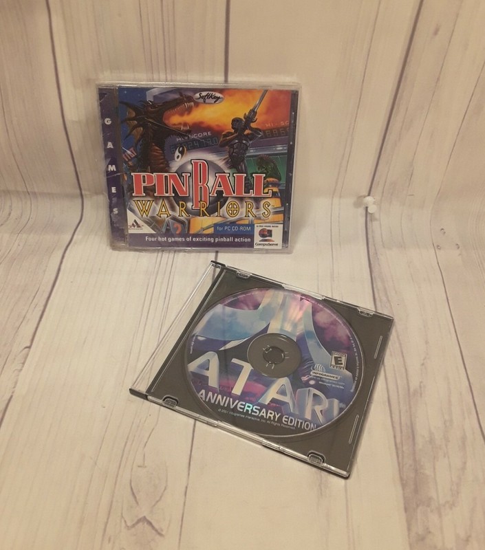 VTG Pinball Warriors PC CD-ROM DOS SoftKey Mandadori 1997 & Atari Anniversary Ed