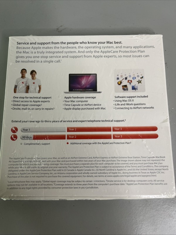 NEW Sealed AppleCare Protection Plan For Apple Display Auto Enroll 607-5279 gallery
