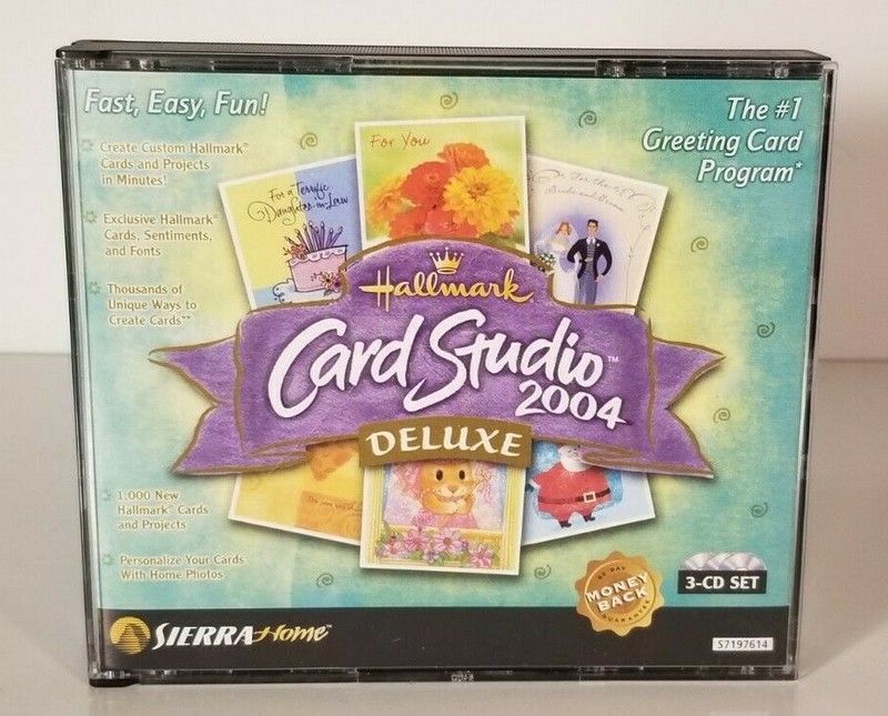 Hallmark Card Studio Deluxe 2004 (PC, 2003) Near Mint Program