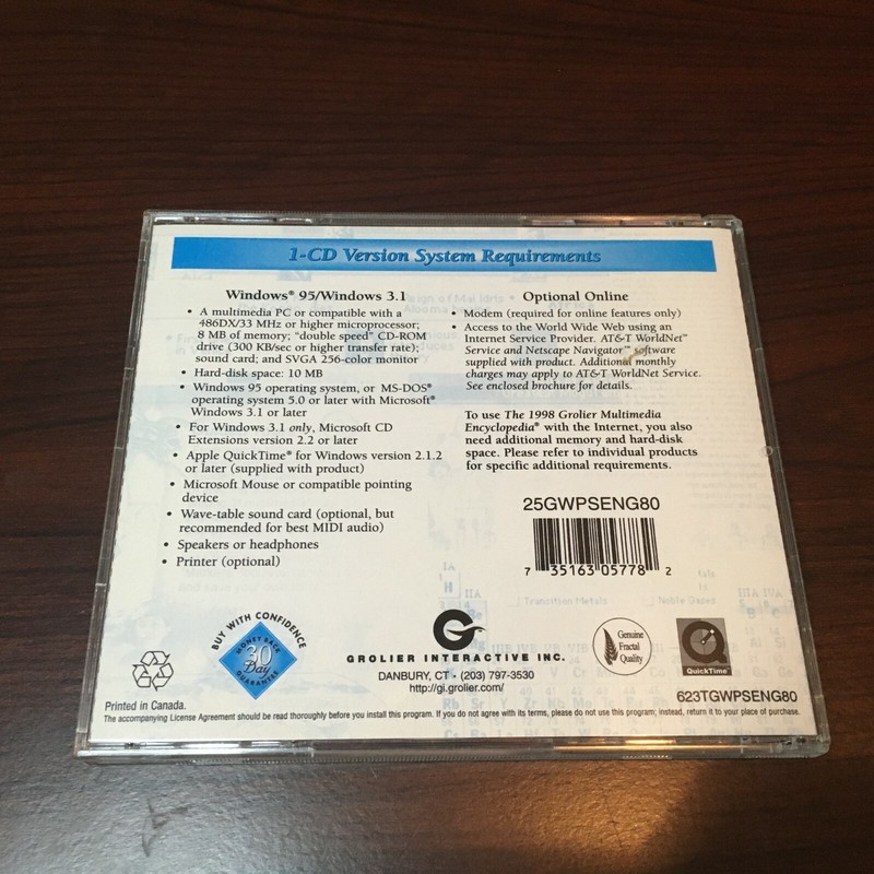1998 Grolier Multimedia Encyclopedia CD for Windows 3.1 and Windows 95  gallery