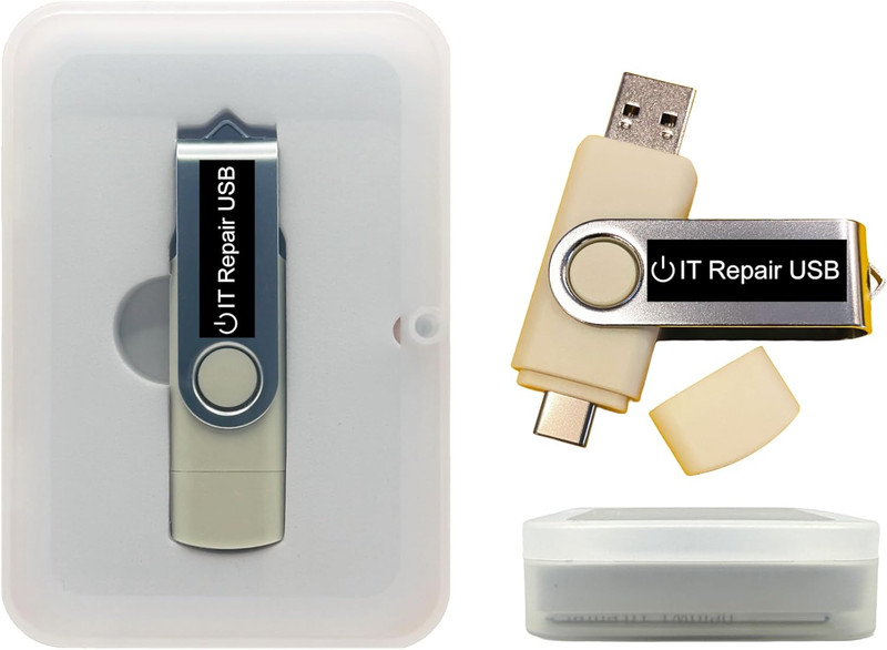 Computer IT Repair Bootable USB (32 GB) Flash Drive – Antivirus, Data Recovery &