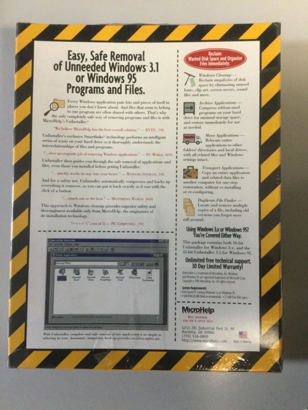 MICROHELP UNINSTALLER SEALED box gallery