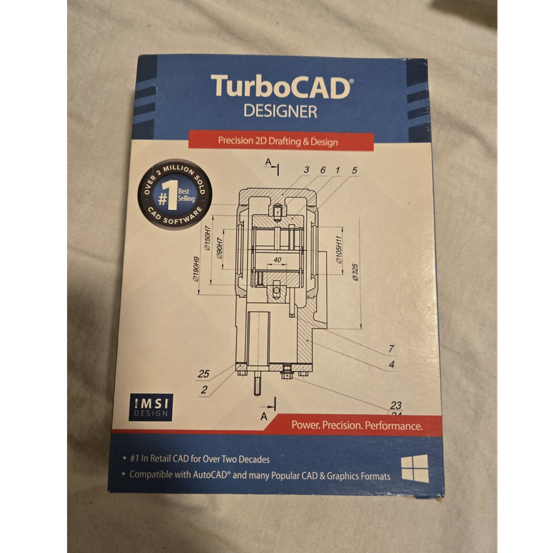 IMSI Design TurboCAD Designer Precision 2D Drafting & Design Software Windows CD