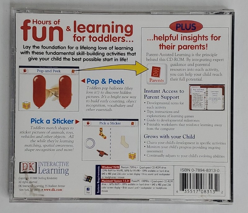 My First CD Rom Toddler Parent Assited Learning CD Rom Disc Age 1.5-3 gallery