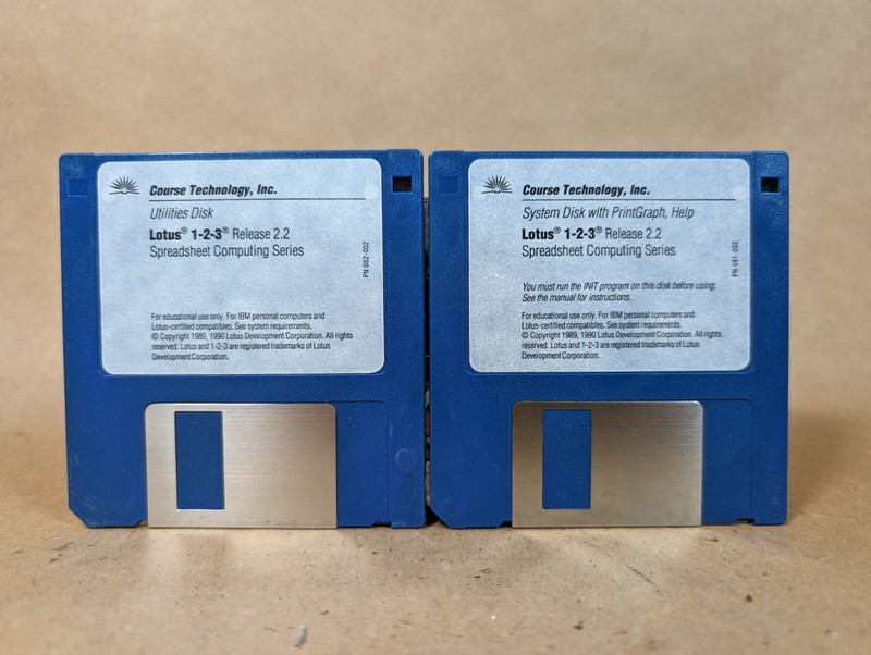 Vintage Lotus 123 DOS Release 2.2 Floppy Disk Set gallery