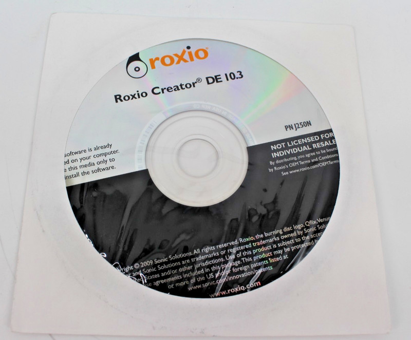Brand New Genuine Dell Roxio Creator DE 10.3 PN J250N Dell P/N 0J251N