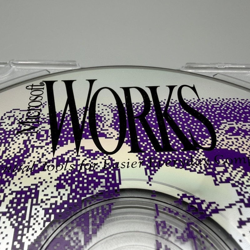 Vintage 1994 Microsoft Works Version 3.0 Software CD-ROM Windows OEM PC gallery
