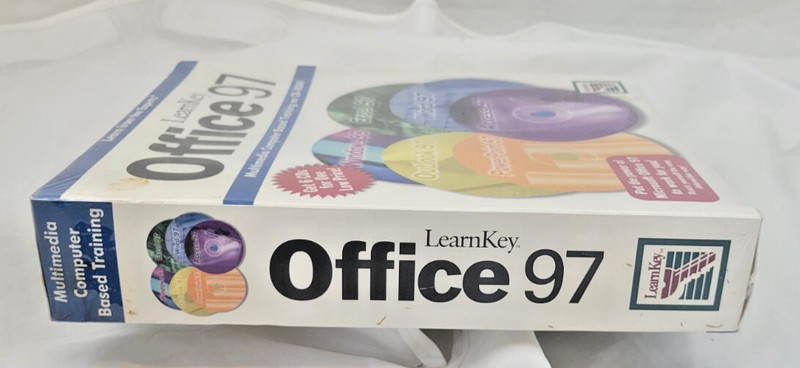Learn Key Microsoft Office 97 PC Training Software CD ROM Set Windows 98 Sealed gallery