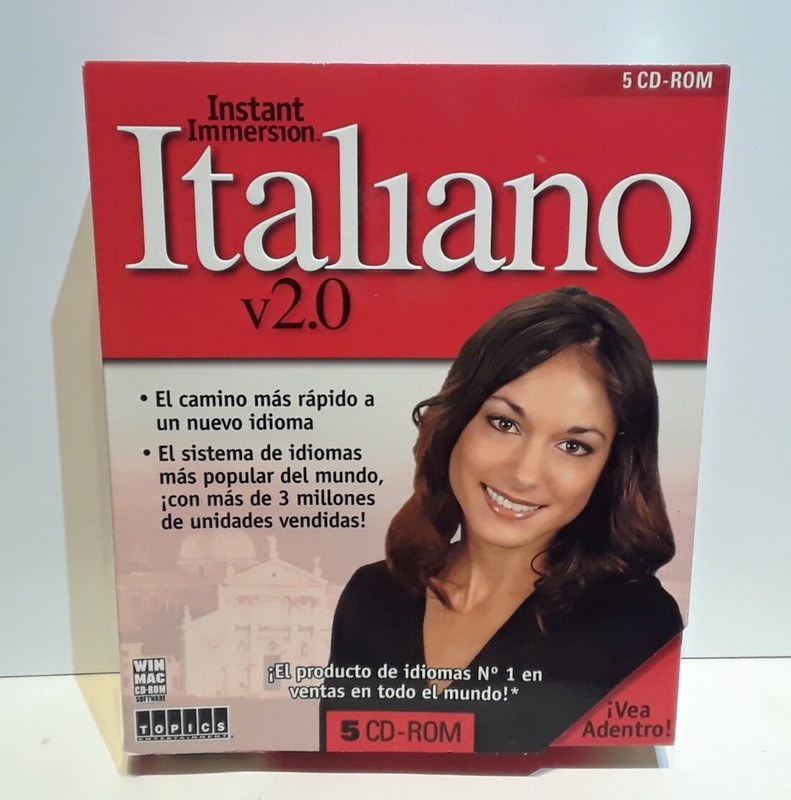 Instant Immersion ITALIANO v2.0 SPANISH VERSION 5 CD-ROM Espanol Set Window Mac