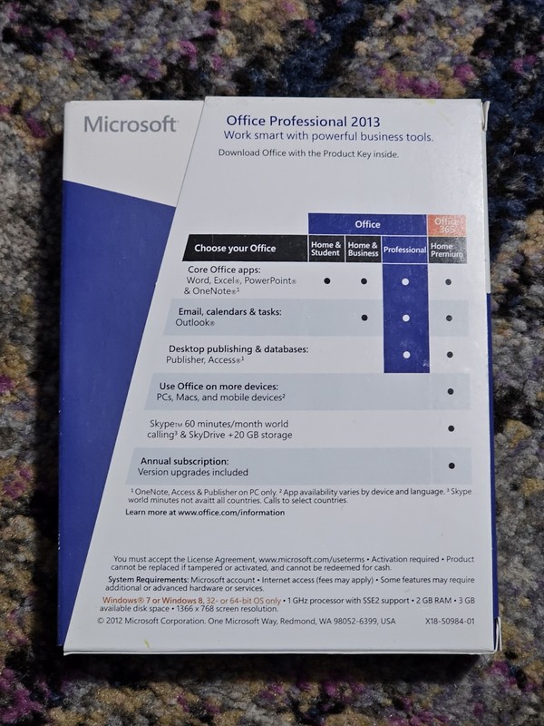 Sealed Microsoft Office Professional 2013 Product Key Card gallery