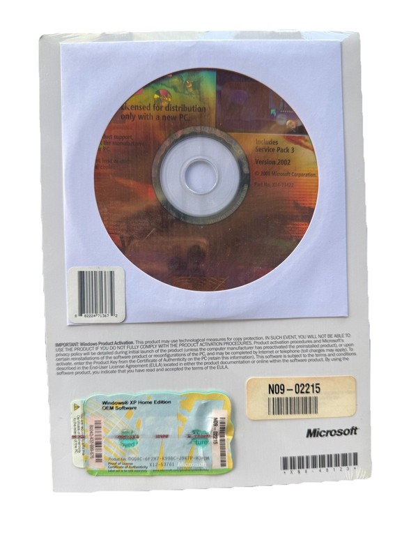 MICROSOFT WINDOWS XP HOME FULL w/SP3 OPERATING SYSTEM OS MS WIN **NEW & SEALED** gallery