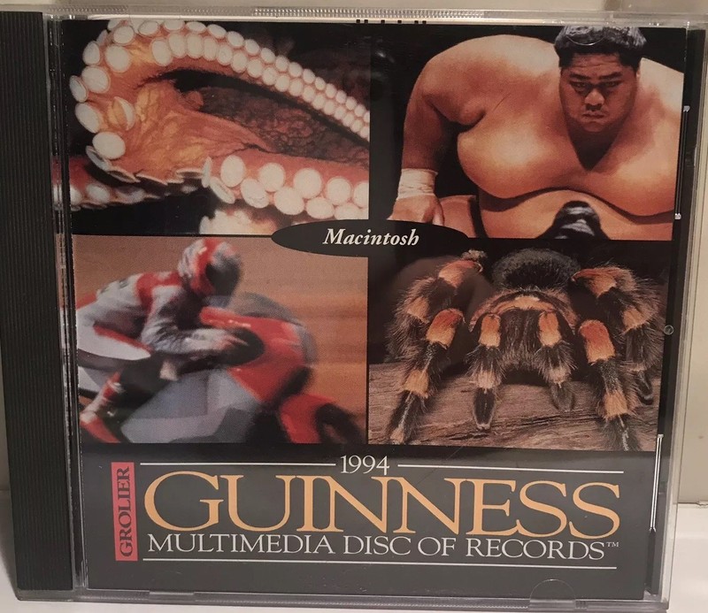 1994 Grolier World’s Guinness Multimedia Disc of Records CD-rom Macintosh